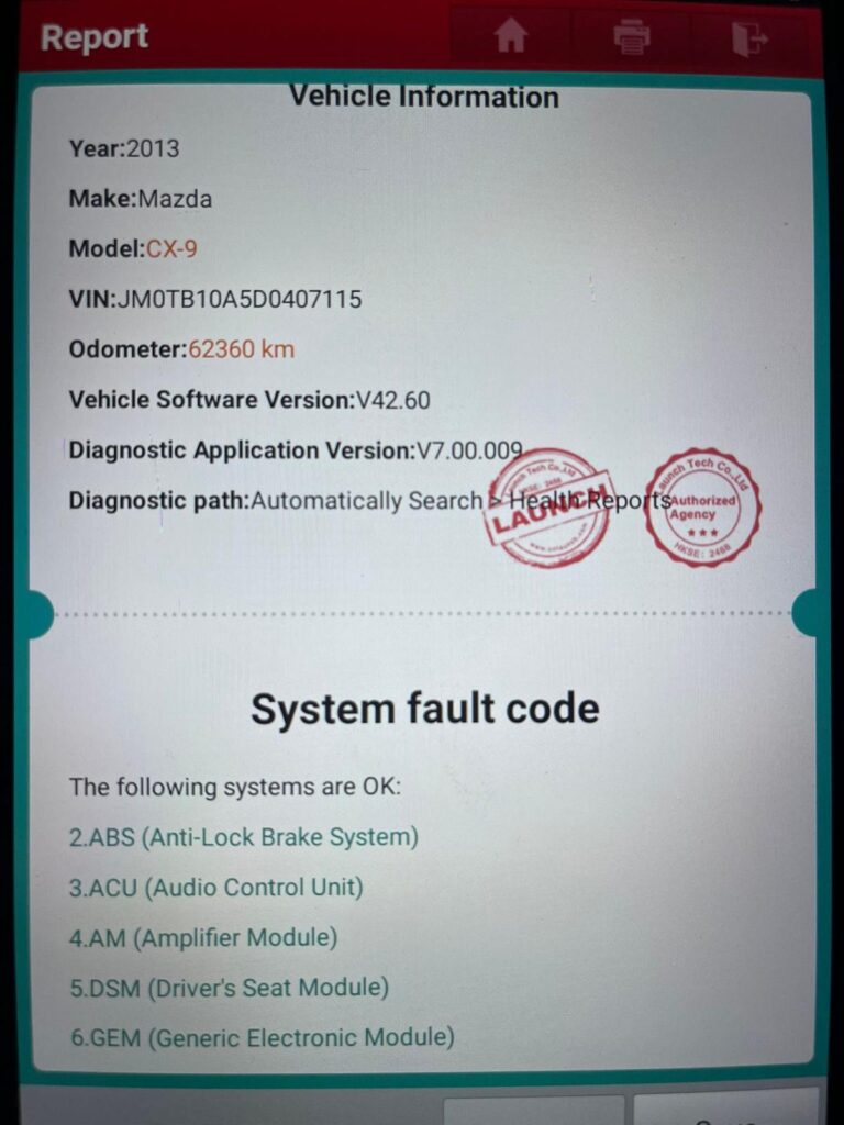 2013/06 MAZDA CX-9 BOSE-SPEAKER CX9 WAGON 3.7L SP.6EAT SR